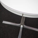 Round table formica white vintage 60/70