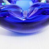 Blue Murano glass ashtray