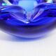 Cendrier en verre de Murano bleu