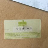 Vintage swivel chairs with chrome tubular base and silver skaï brand unic desing.