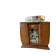 Art Deco wooden sideboard with mirror and marble