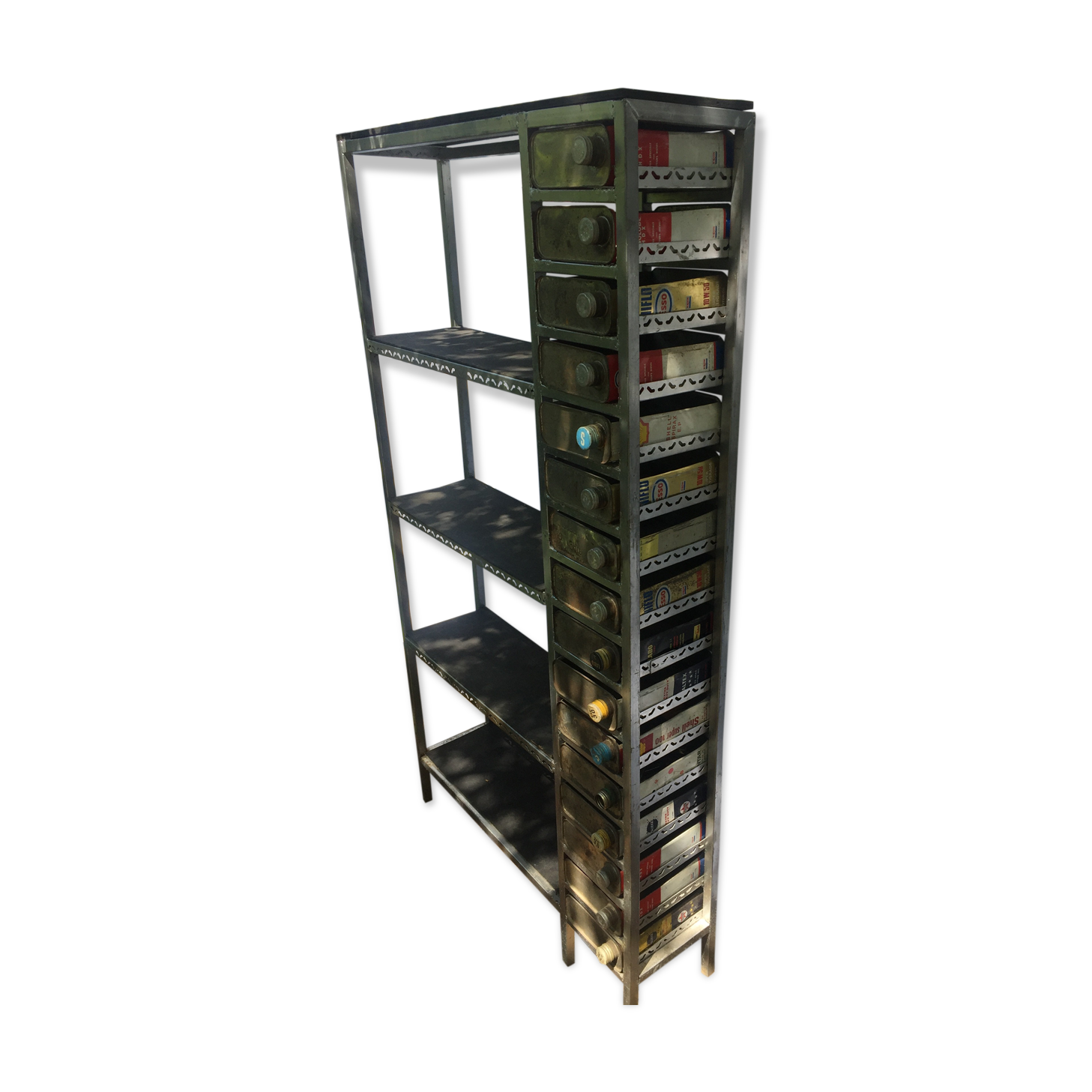 Shelves and industrial locker