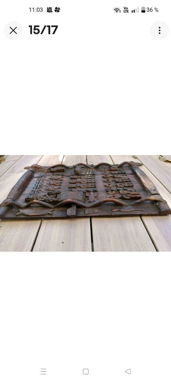 Porte de grenier à grain DOGON MALI sculpture Art Africain