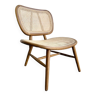 Chaise longue rétro en rotin / fauteuil / siège unique