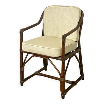 Fauteuil en rotin et osier Année 1970