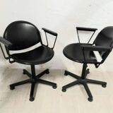 Paire de chaises de bureau par Lucci & Orlandini années 80