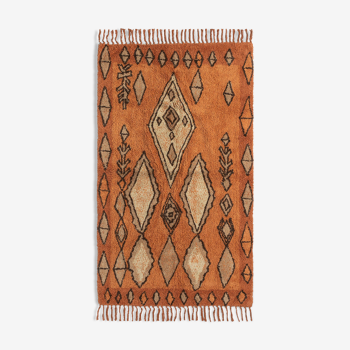 Tapis berbere 150 x 200 cm orange motifs colorés