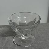Set of 10 small vintage glass ice cream bowls.