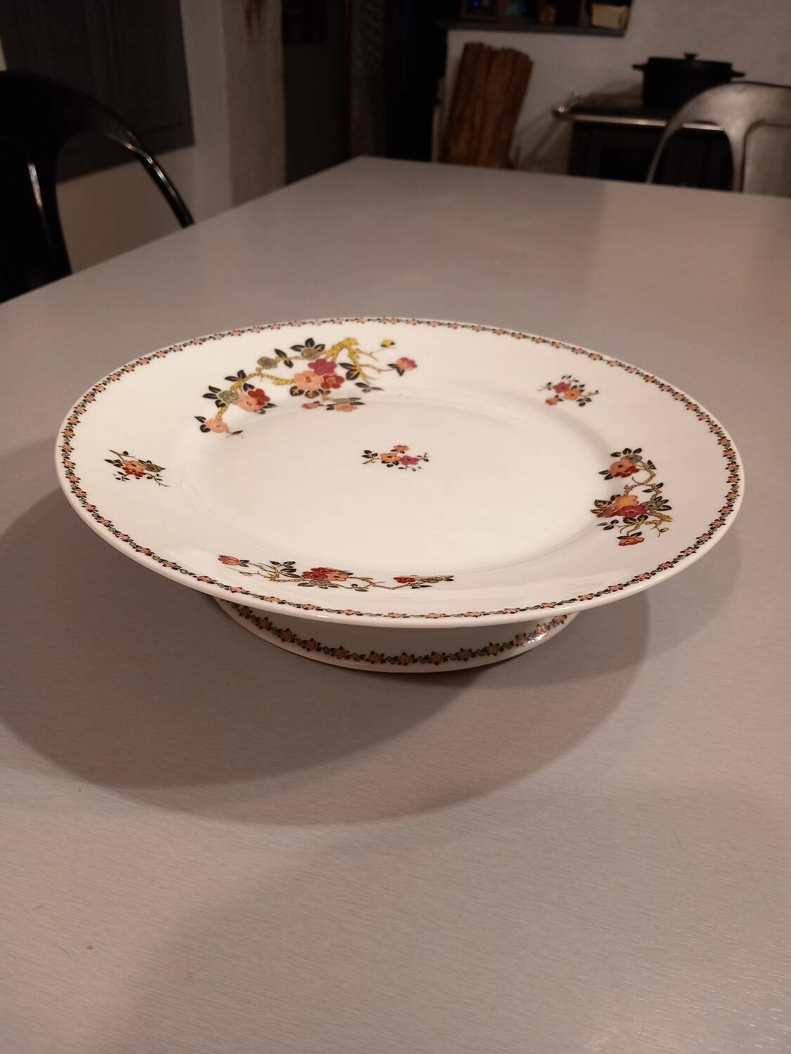 Antique Limoges porcelain compote bowl