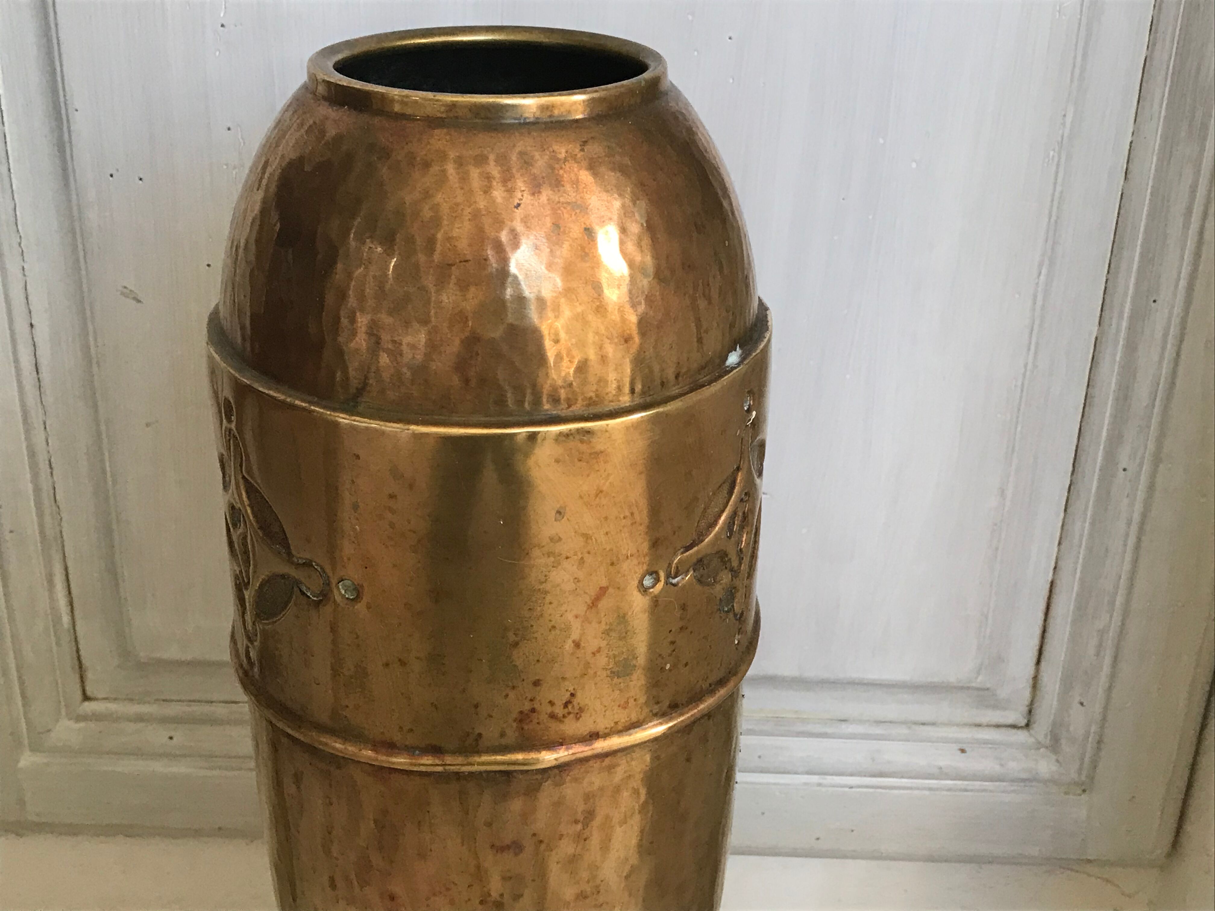 Early 20th century brass umbrella holder