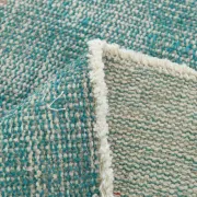 Teal Green Turkish Vintage Rug, Persian Style Living Room Carpet, 222x321Cm