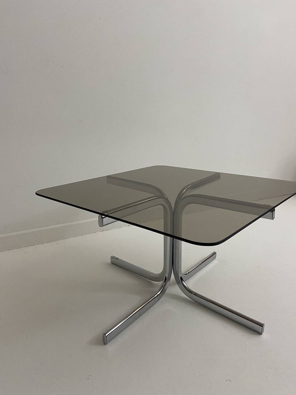 Vintage glass coffee table