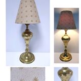 Solid brass lamp with star lampshade
