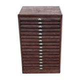 Printing cabinet 16 drawers with these lead letters