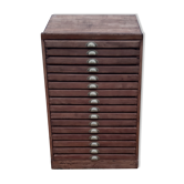 Printing cabinet 16 drawers with these lead letters