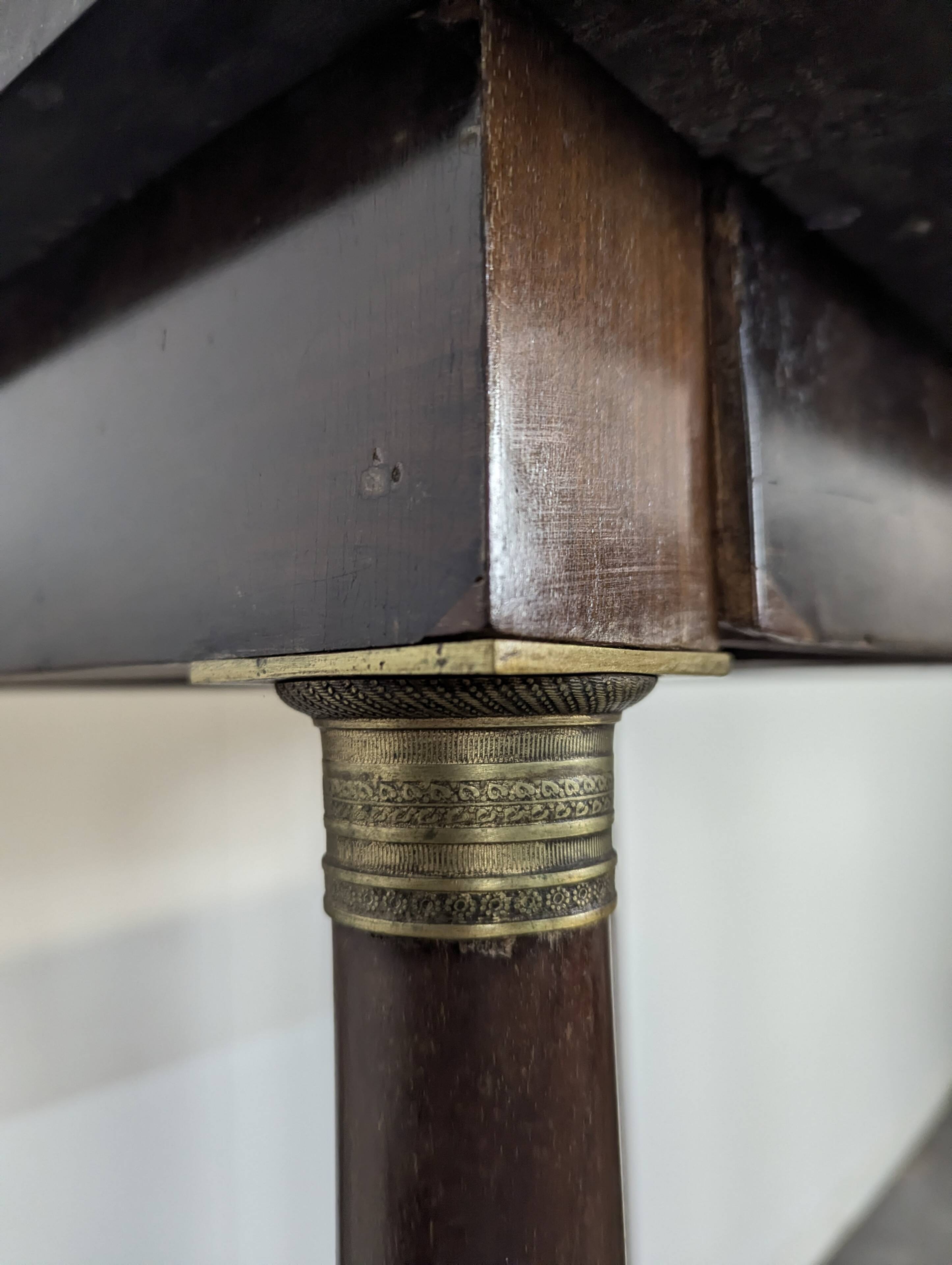 Empire-style console in mahogany