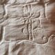 Old large linen sheet monogrammed CP