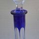 Paire de carafes en cristal bleu cobalt