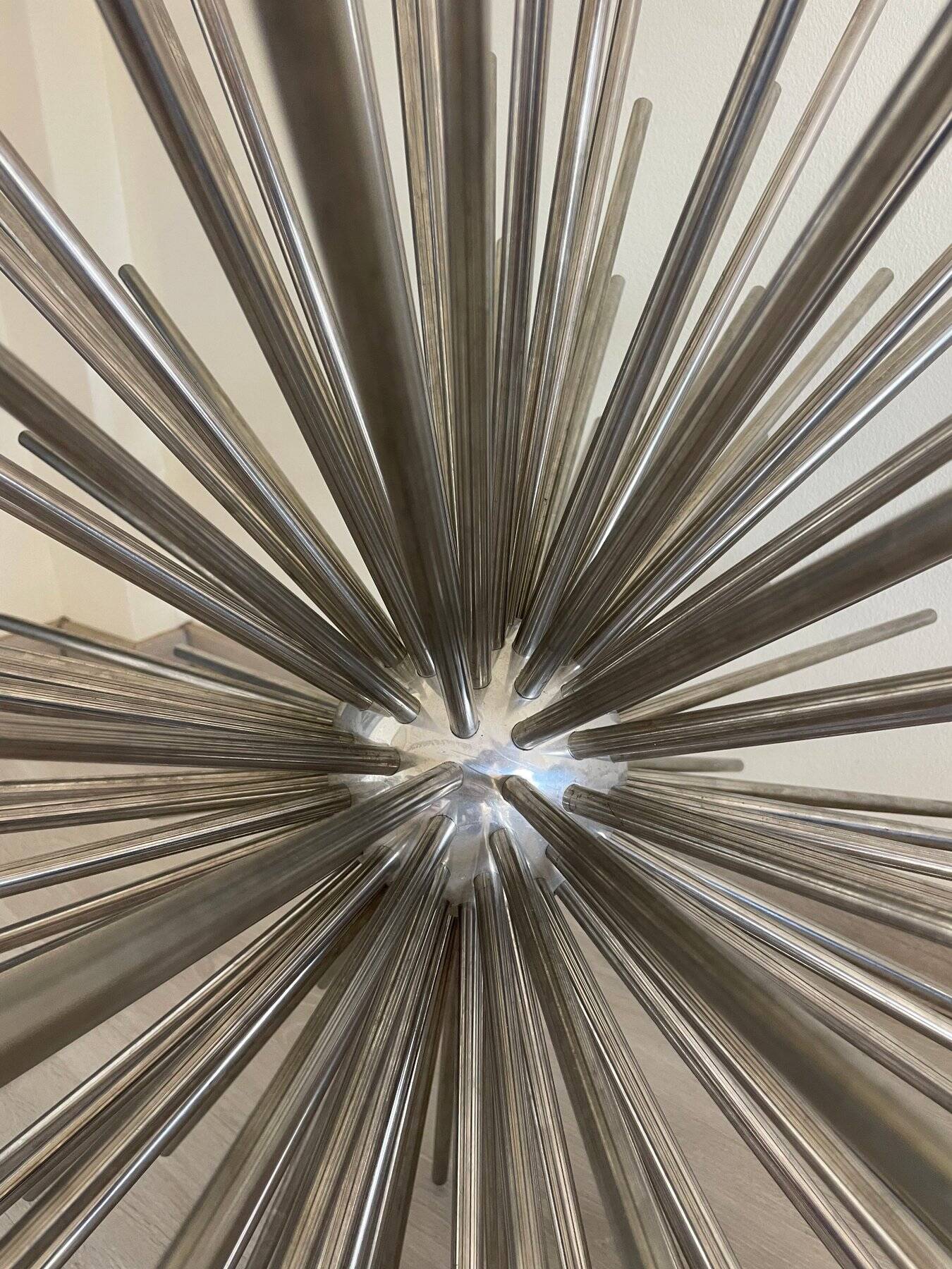 Monumental sculpture Curtis Jere "Asteroid", steel tubes, USA 1970