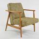 Green mottled Z armchair