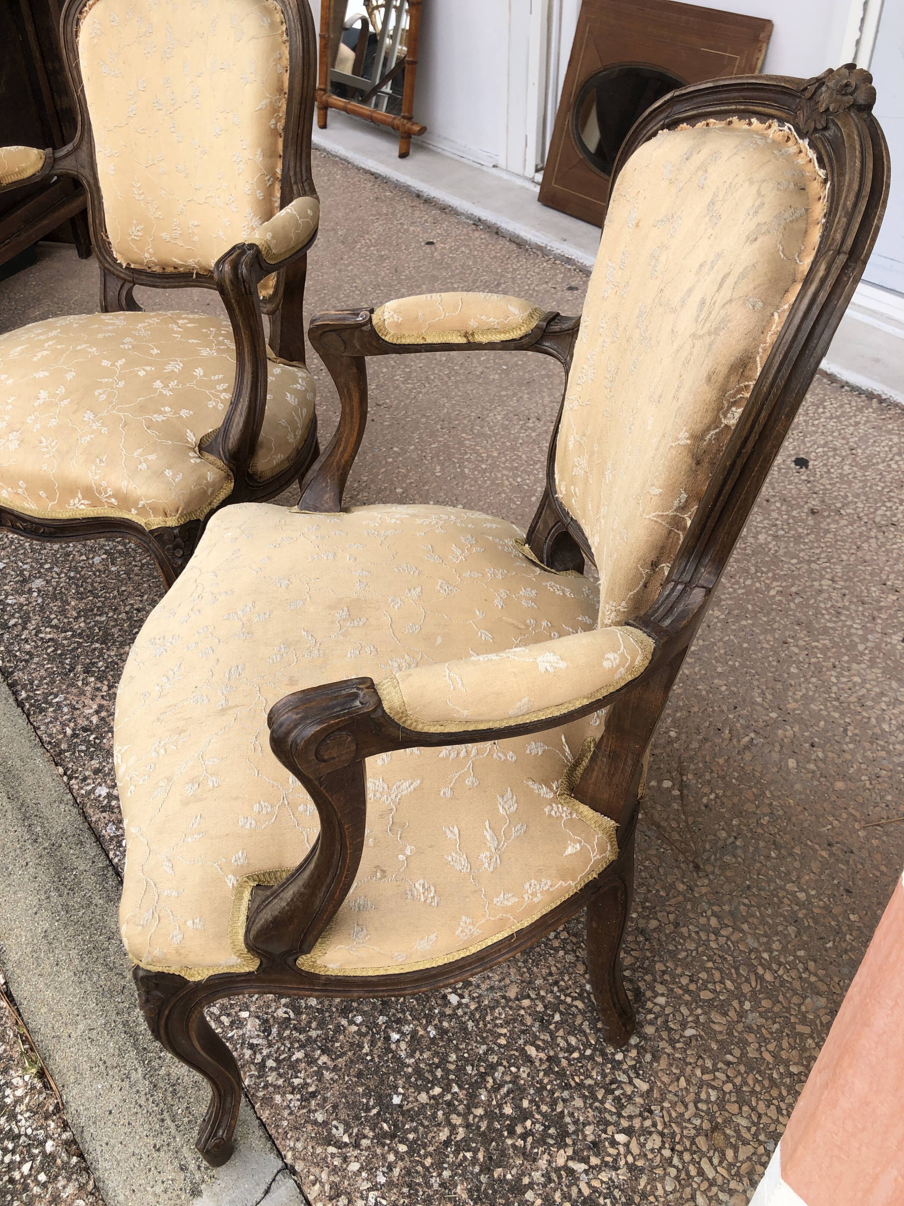Pair of Louis XV chairs