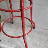 Tabouret haut métal teck java