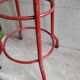 High Metal Stool/Java Teak