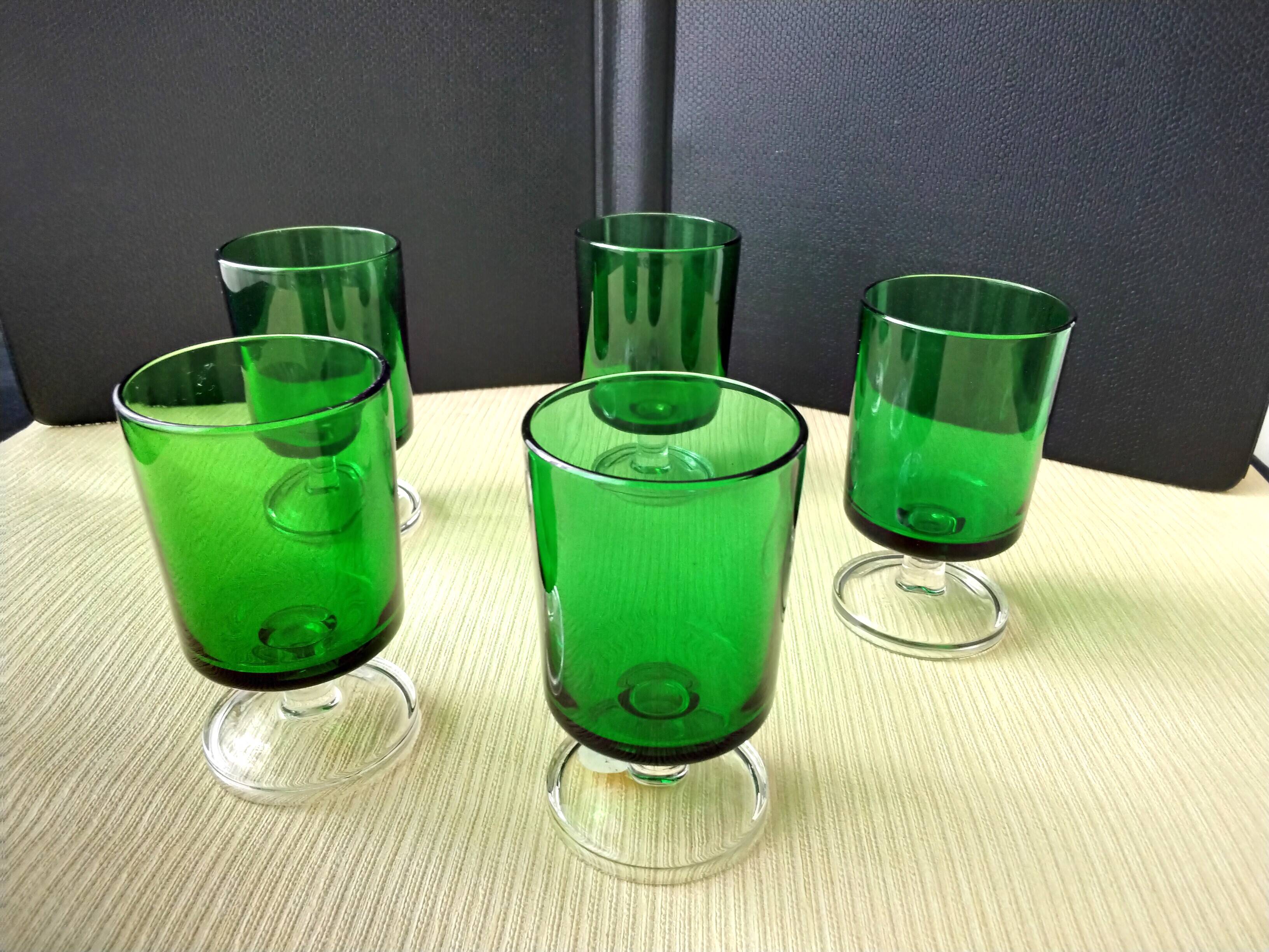 5 Vintage Luminarc Cavalier Model Wine Glasses