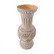 Clear natural terracotta vase decorated ethnic motifs