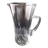 Water decanter, vintage ground glass jug