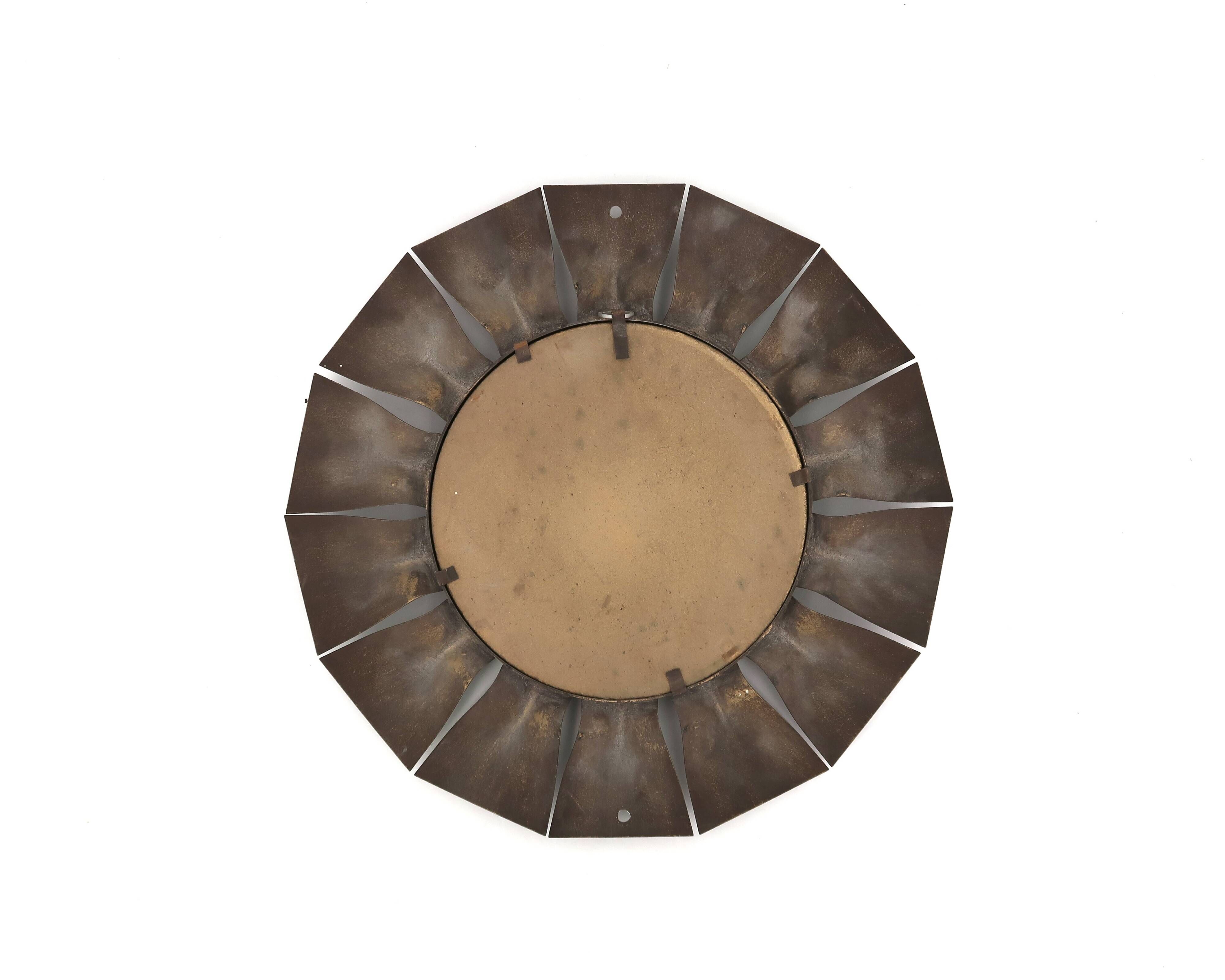 Miroir soleil convexe oeil de sorcière Chaty Vallauris A.M, France 1950