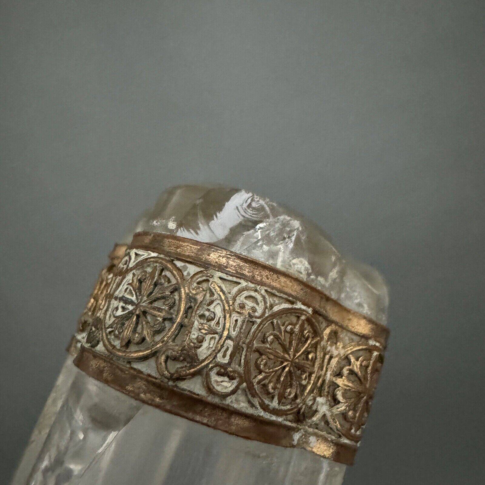 1900 soliflore vase decorated with a Louis XVI style brass gallery