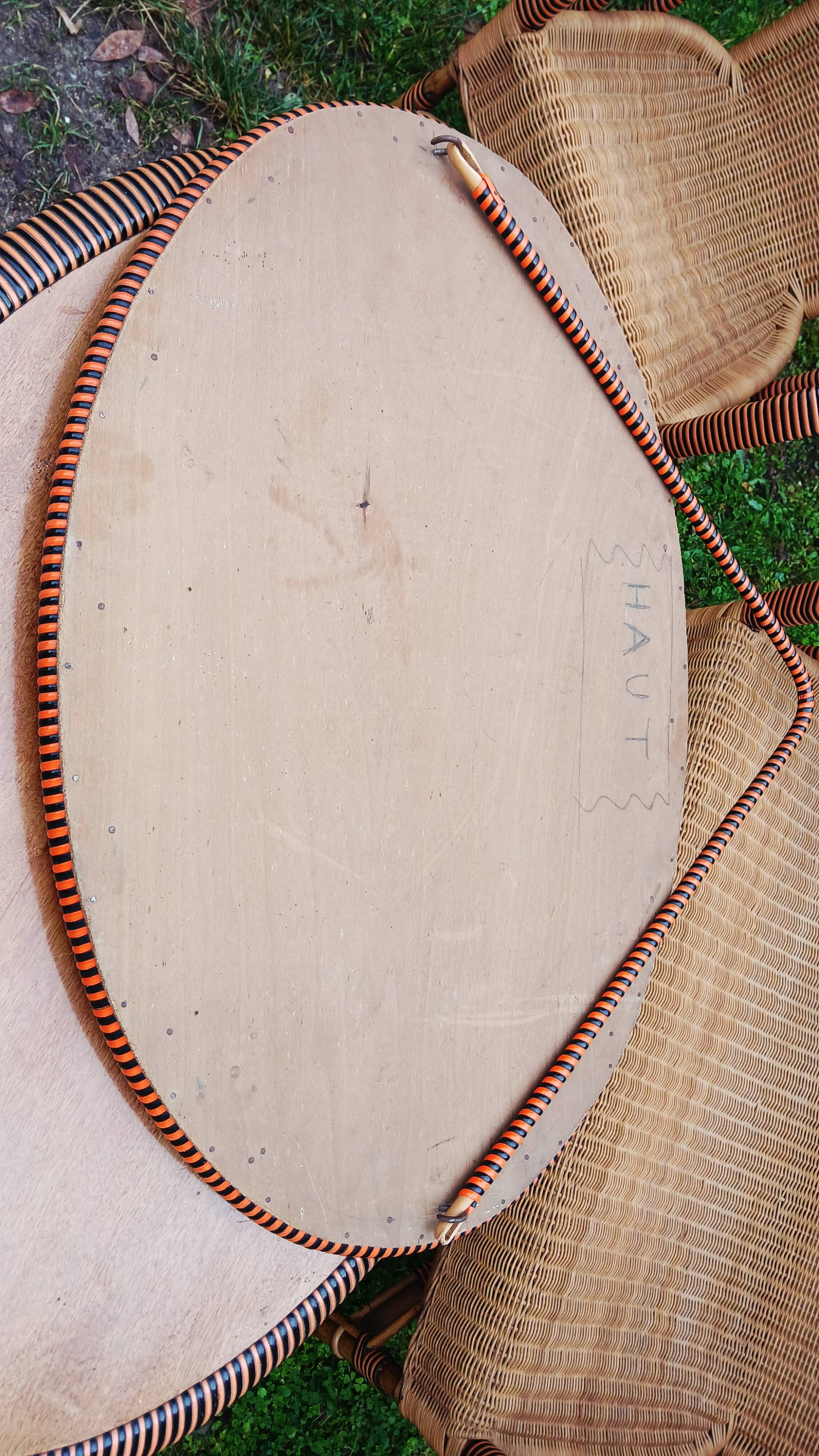 Salon d'hiver ancien en rotin (7 pièces)