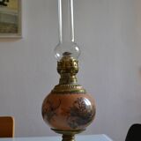 19th c. longwy earthenware oil lamp