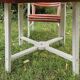 Ancien salon de jardin en bois design 50-60