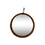 rattan mirror 30x30cm