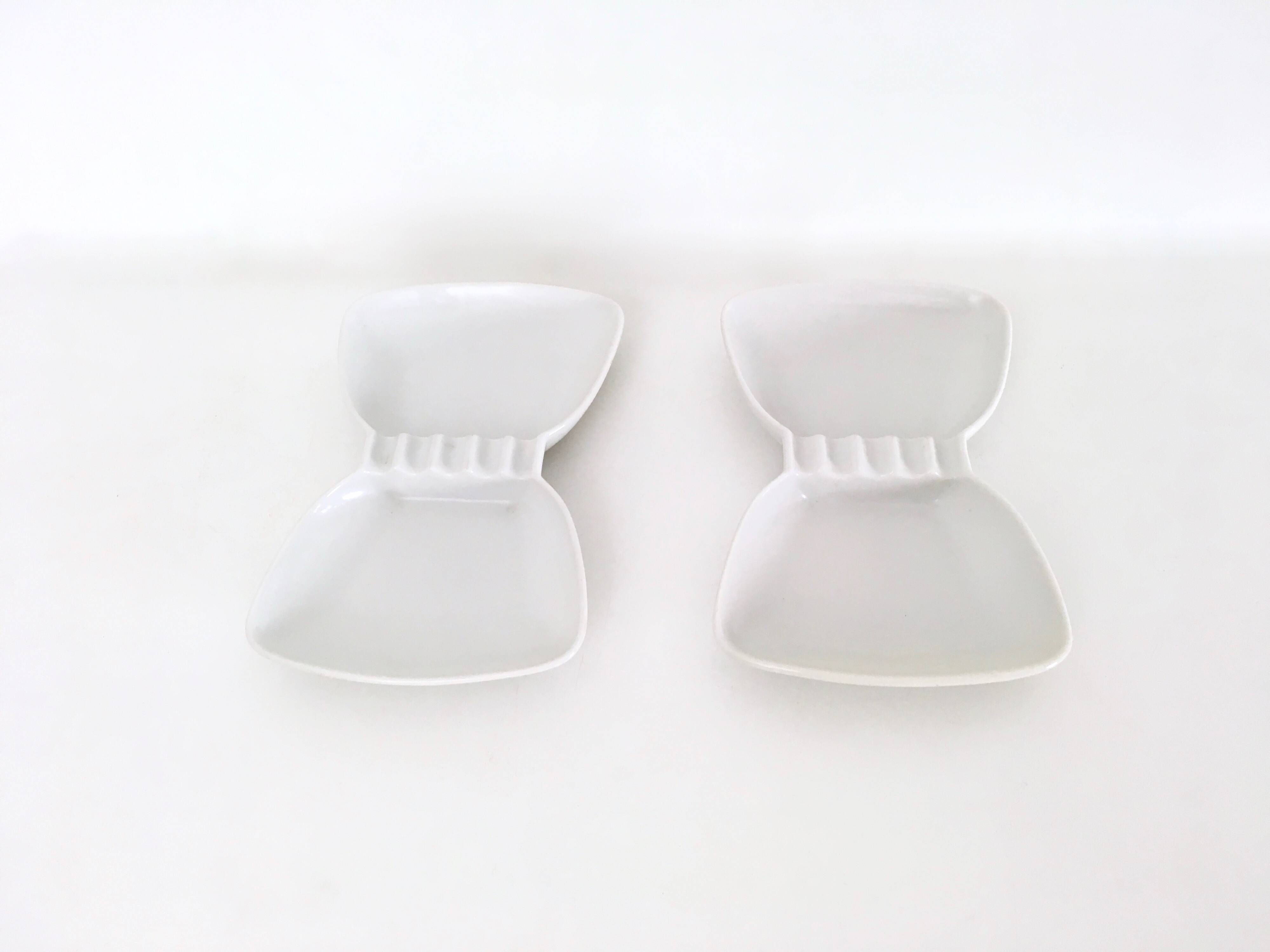 Papillon White Porcelain Ashtray by Guido Andlovitz for Laveno