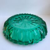 Cendrier en verre vert années 60-70