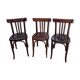 Set of three bistro chairs
