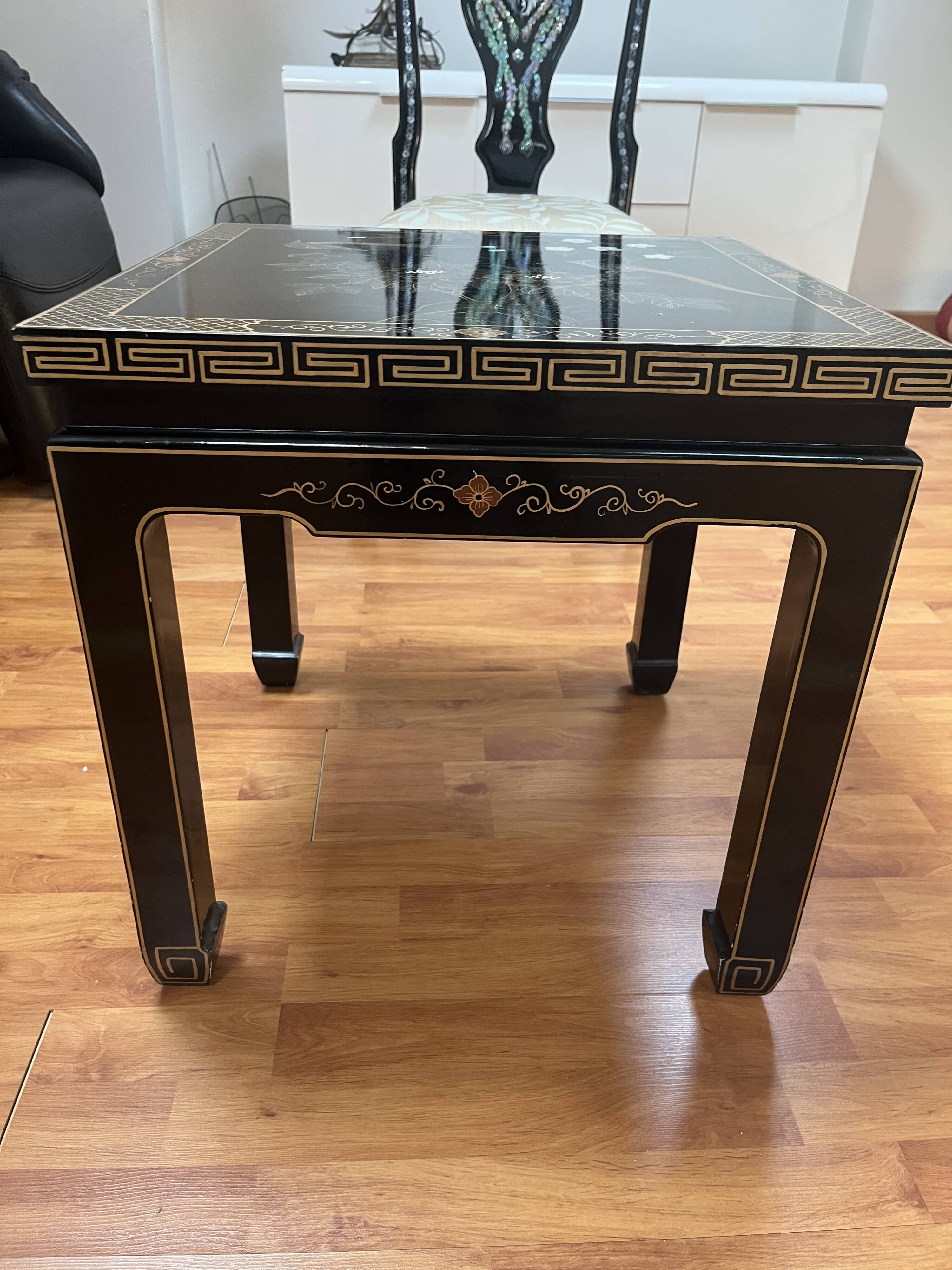 Lacquered wooden console