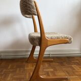 Chair 1960 wool and light wood