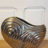 Chrome ceramic vase