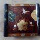 Lacquered wooden jewelry box / box with butterfly and landscape decoration