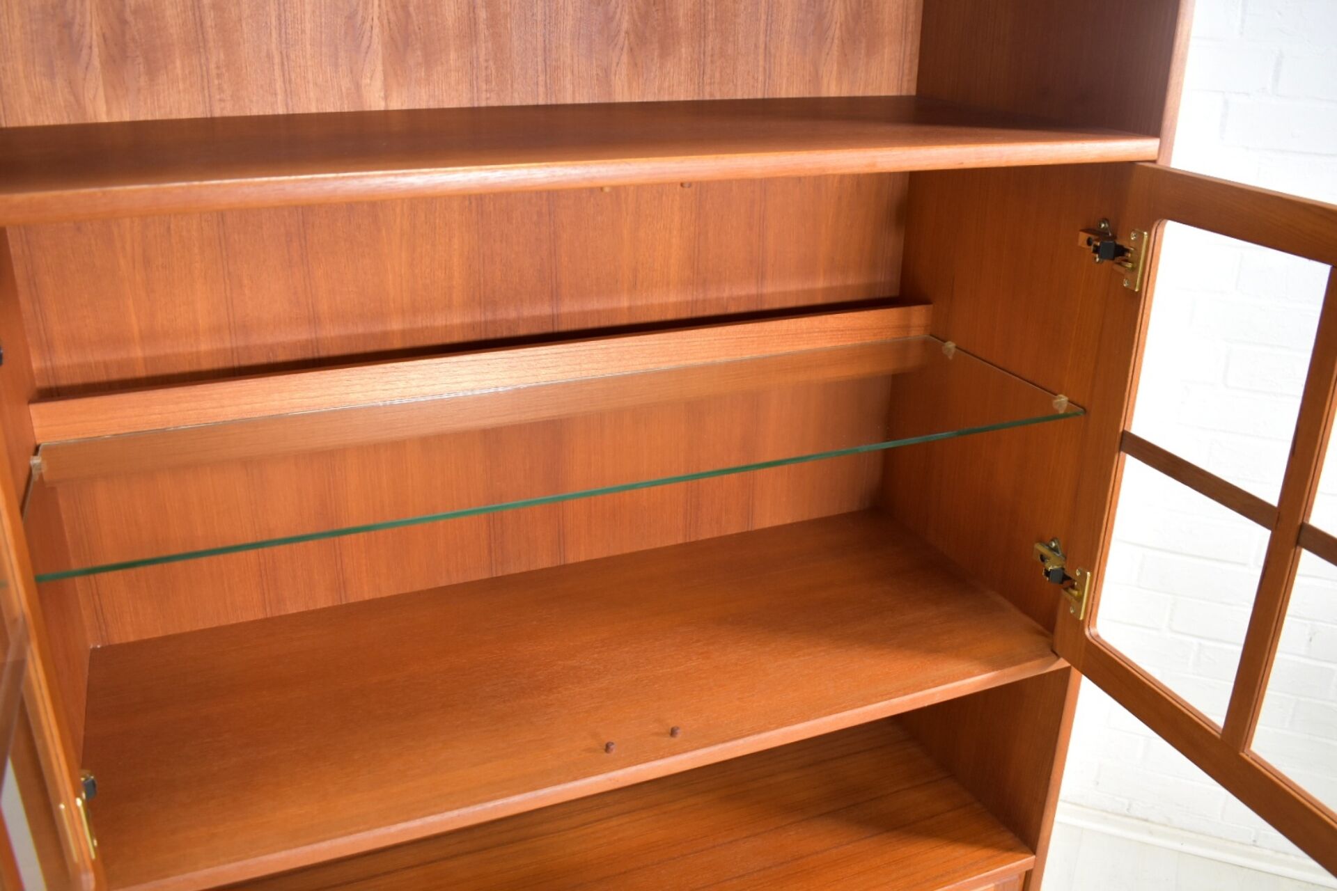 Highboard by Dyrlund 1970s skandinavian Teak showcase Danish