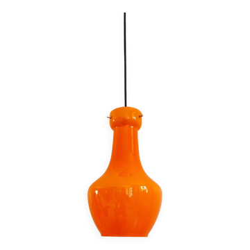 Suspension Space age in opaline orange, Targetti Sankey, 1960-70