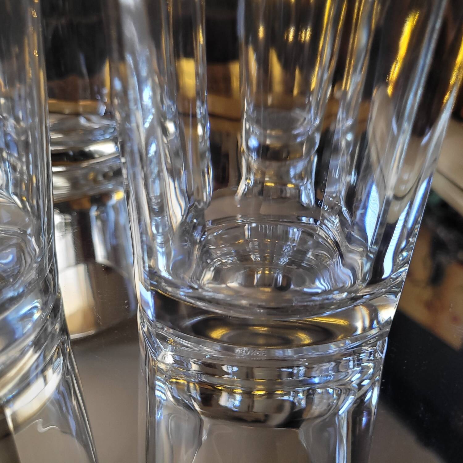 Lot de 6 verres à whisky à facettes vintage années 70-80