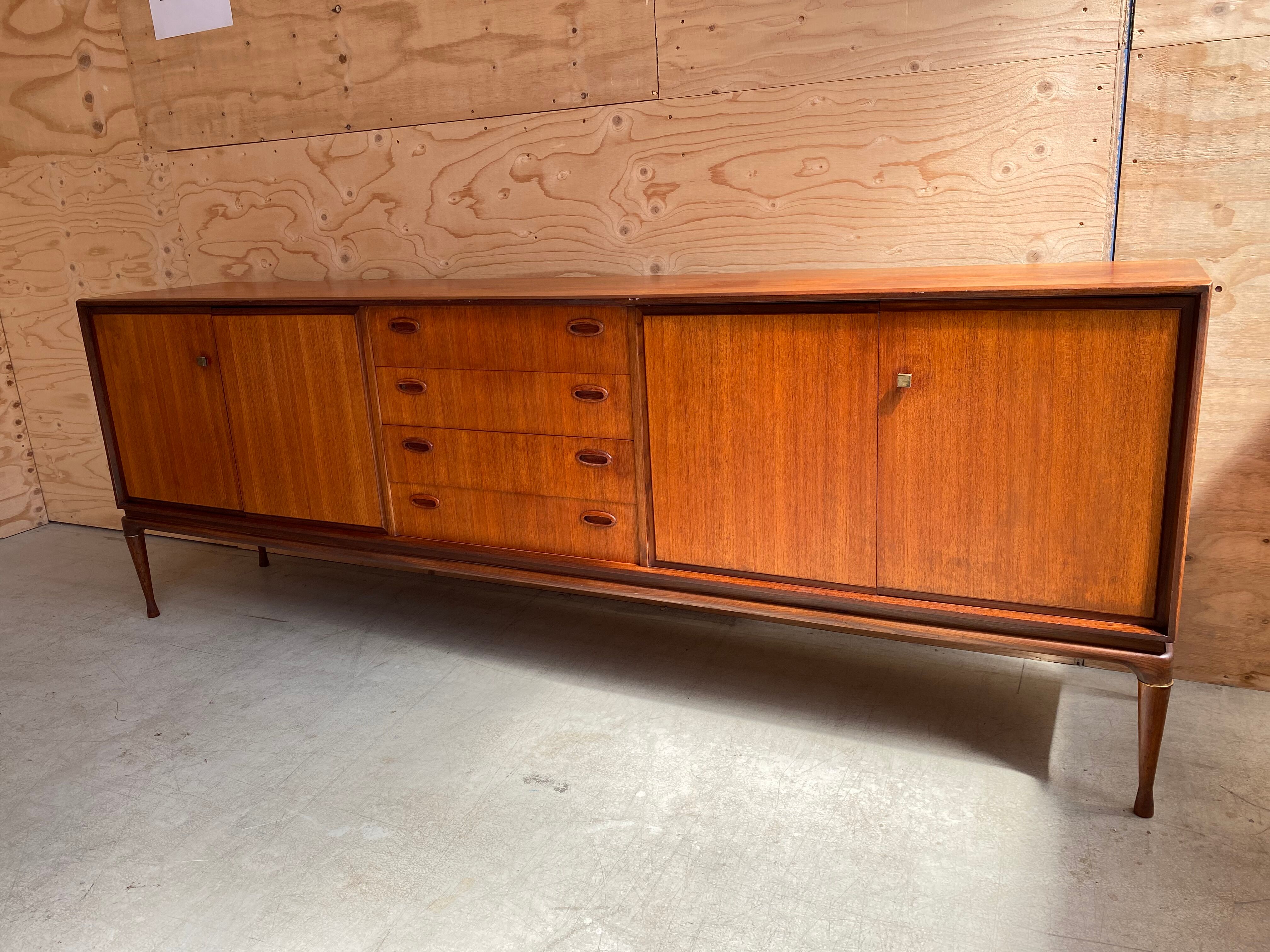 Vintage Scandinavian Danish teak sideboard, 1960s
