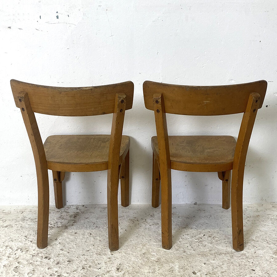 Paire de chaises d'enfant baumann 50's