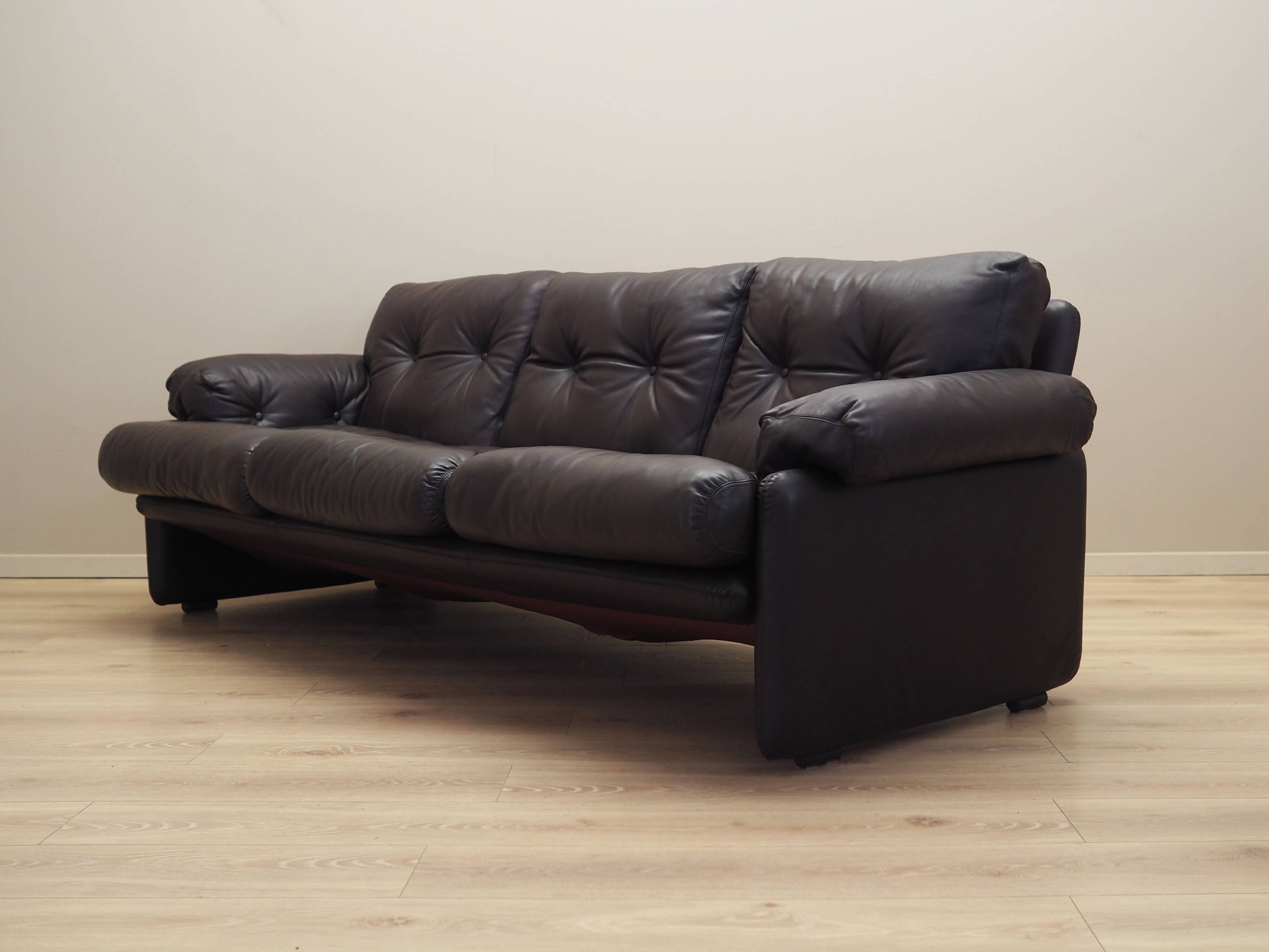 Ensemble de salon en cuir, design italien, années 1960, fabricant : B&B Italia, d