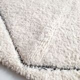 Moroccan Berber carpet Beni Ouarain ecru with black diamonds engraved 275x208cm